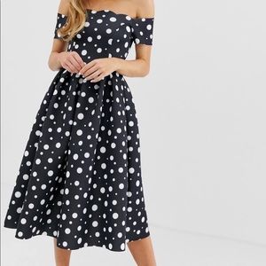 ASOS Polka Dot Midi Dress
